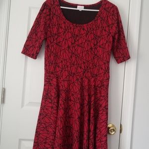 Lularoe red and black Nicole XL